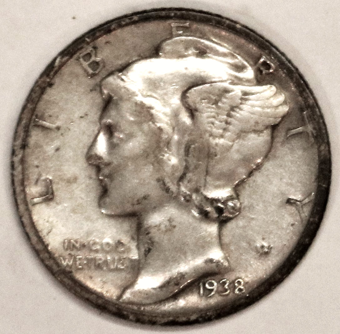 1938 Mercury Dime - Extra Fine - #5899ATMD FREE SHIPPING