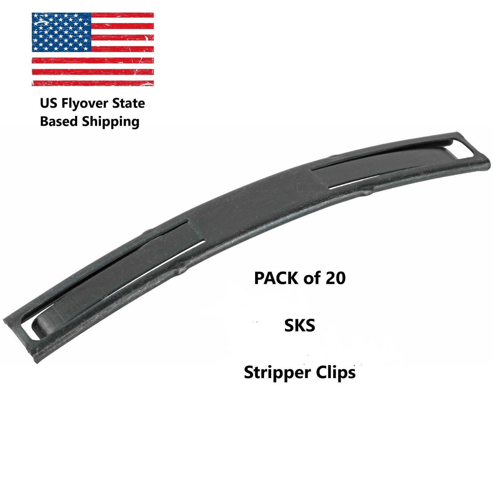 20 Each SKS Stripper Clip 7.62 x 39 Speed Load AMMO NEW PACK of 20 Clips for MAG