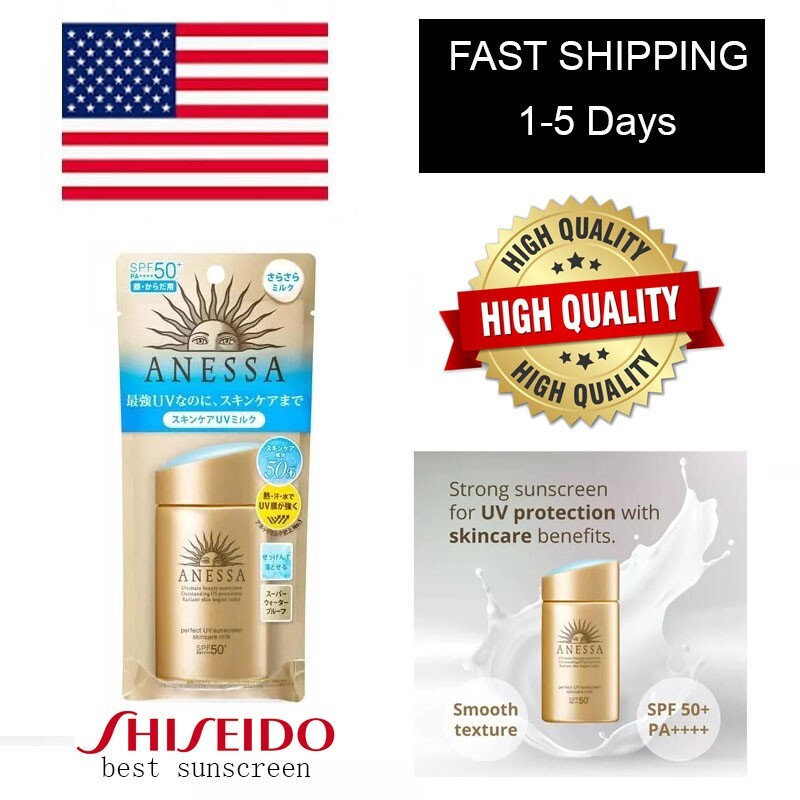 Japan Shiseido ANESSA Perfect UV Sunscreen Skincare Milk A SPF50+ PA++++ 60ml