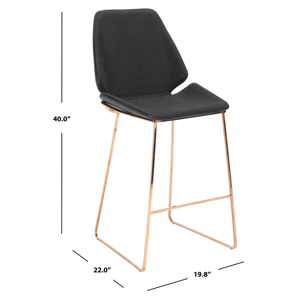 SAFAVIEH Masami Counter Stool | Black / Gold |