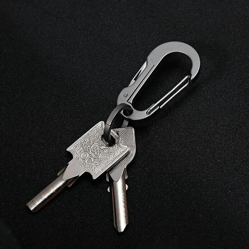 Mini Titanium Alloy Keychain Knife Carabiner Pocket Folding Knife Porable Tools