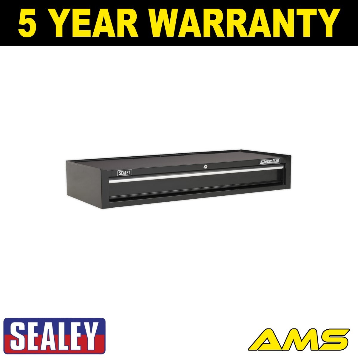 Sealey Superline PRO� Heavy-Duty Mid-Box Tool Chest with Drawer Black AP41119B