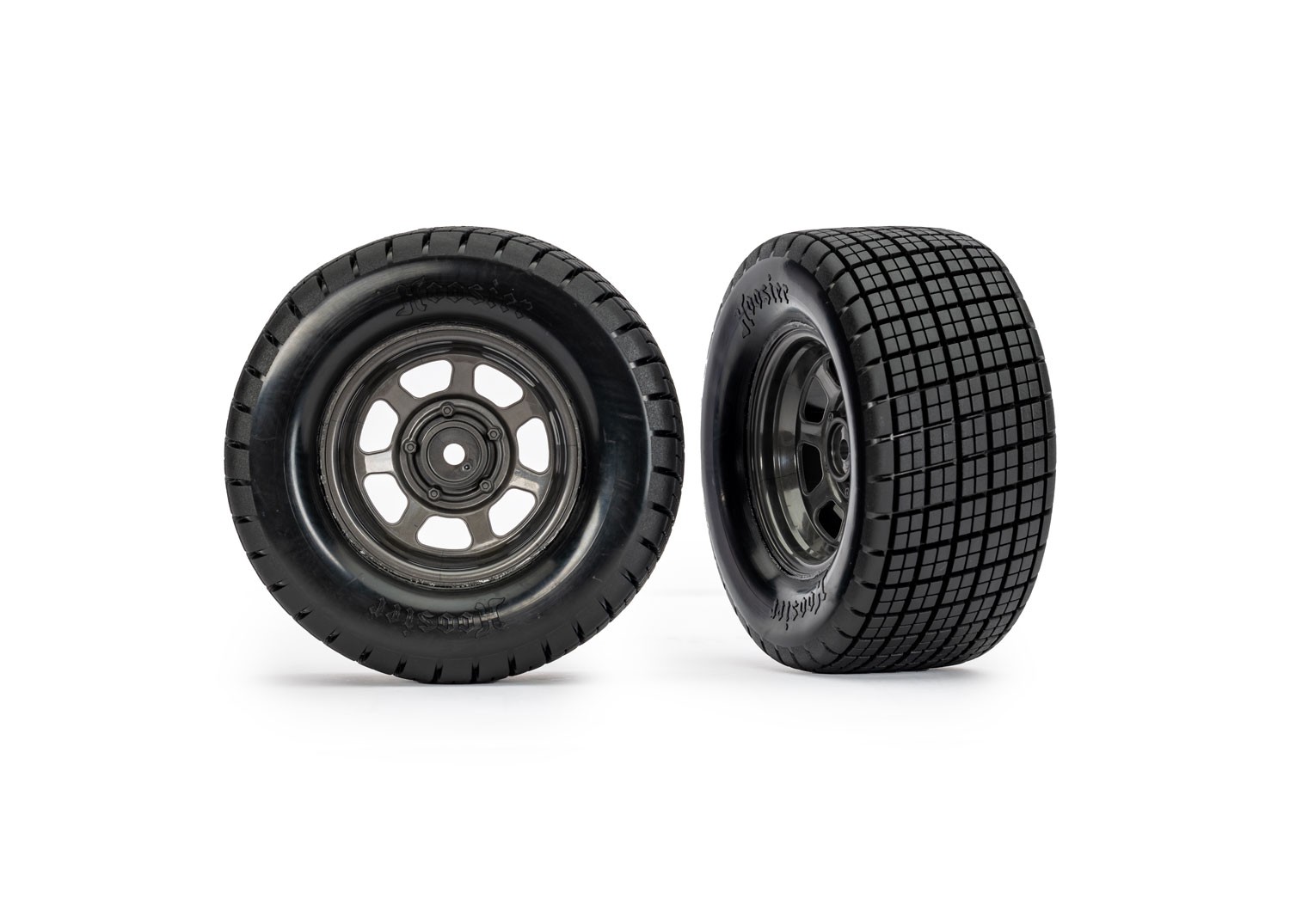 Traxxas 10474X - Hoosier Dirt Oval Rear Pre-Glued Tires, Gray (2)