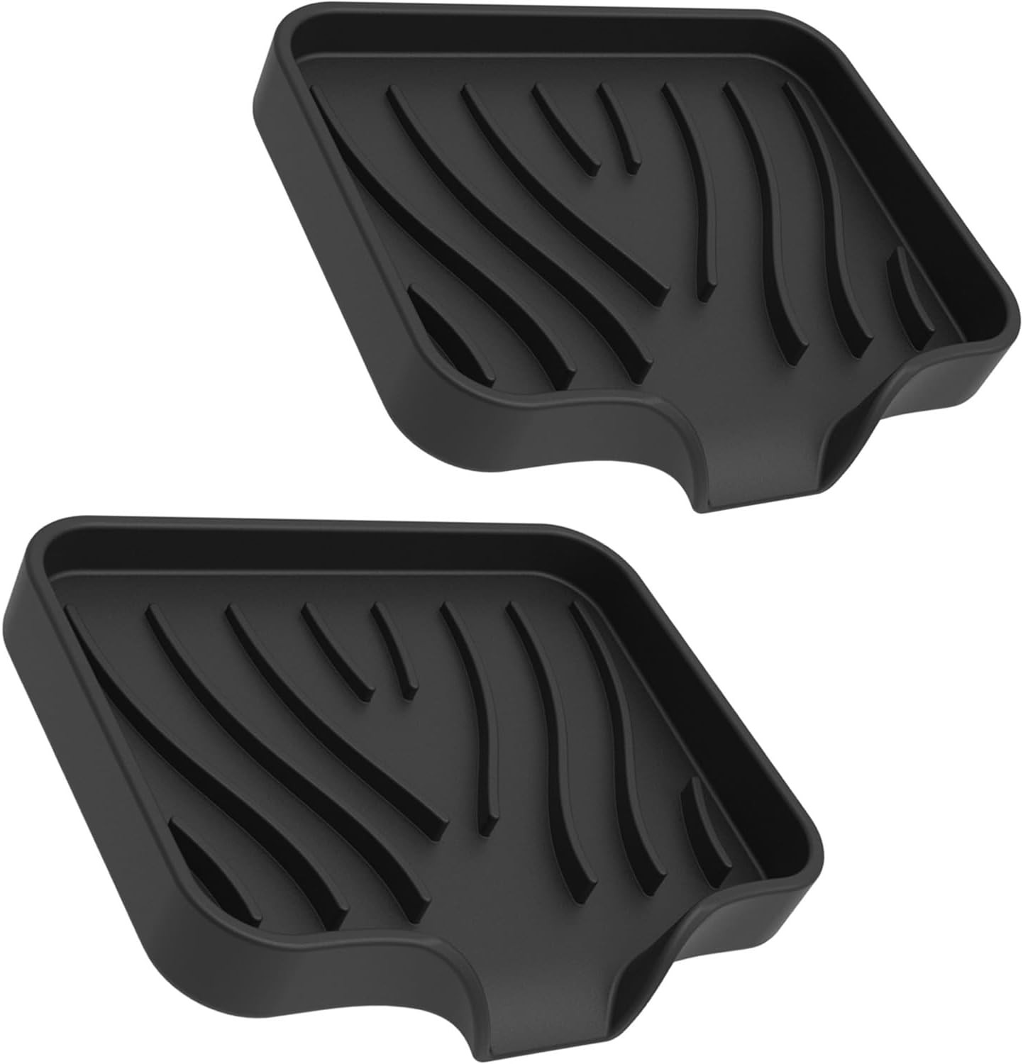 2 Pack Silicone Soap Dish with Drain, Bar Soap Holder for Shower,Bathroom and Ki