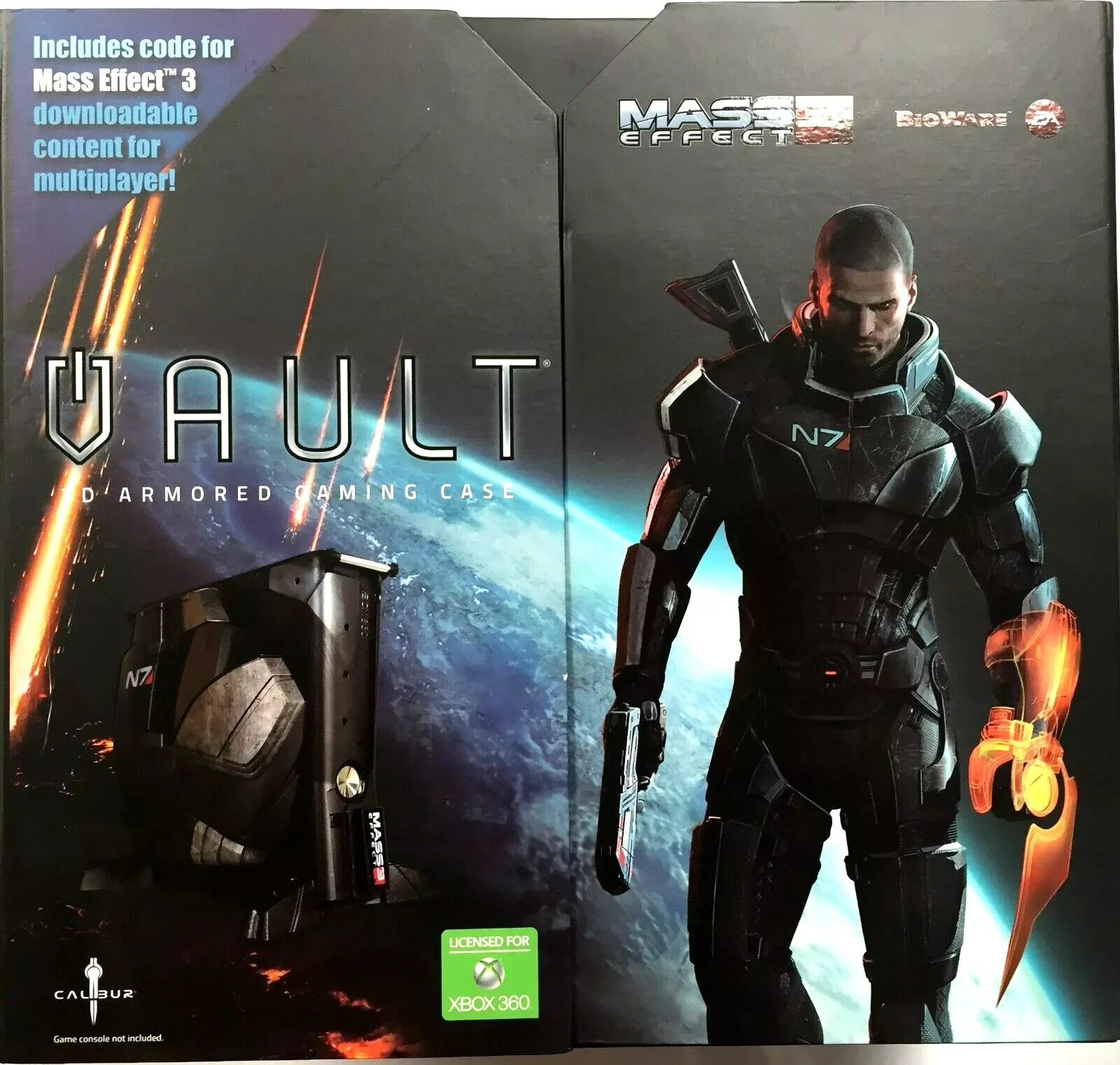 4 Case Bundle VAULT: MASS EFFECT 3 XBOX 360 SLIM/XBox360 Case White/Black/Gray