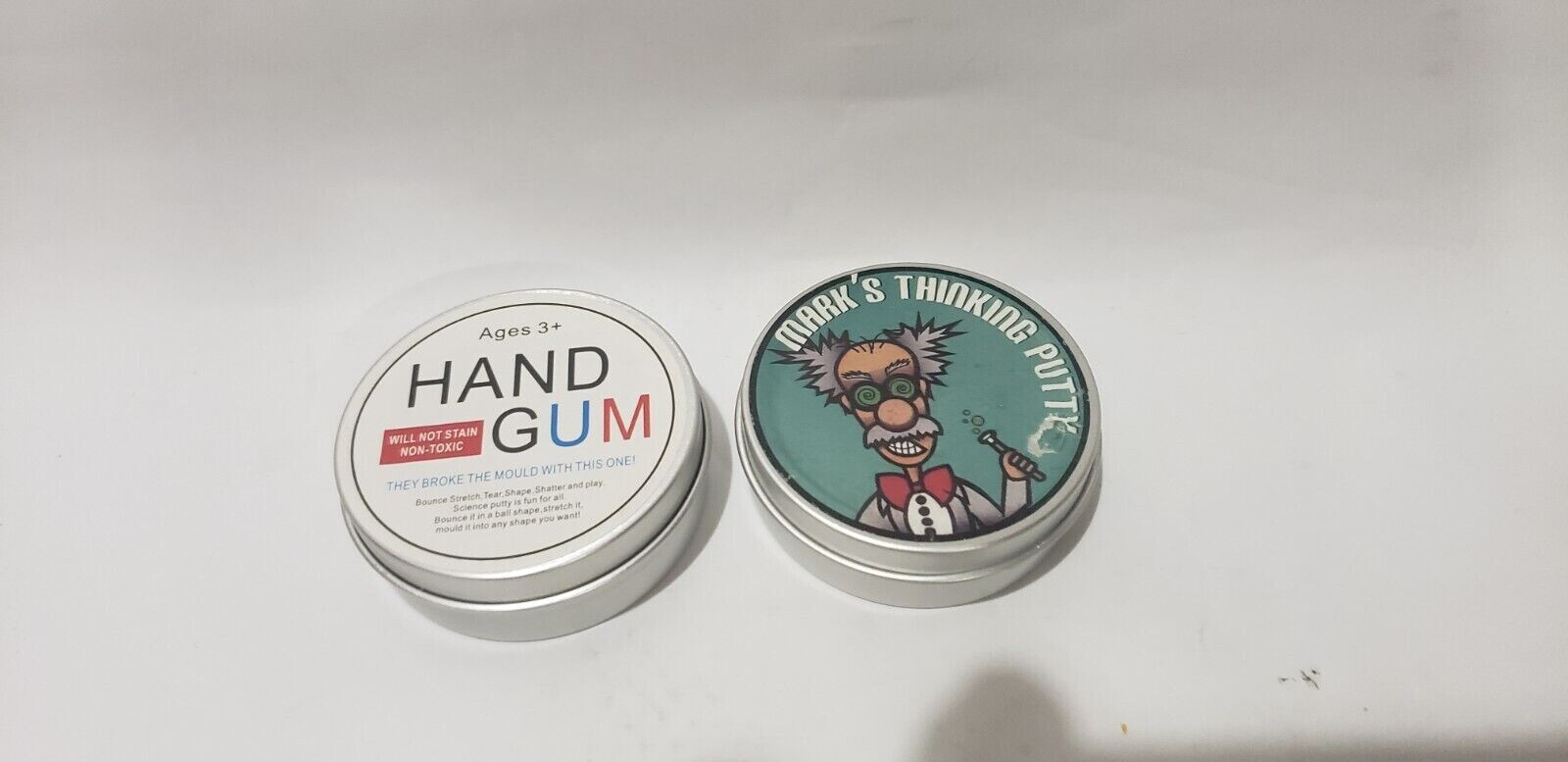 MARK'S THINKING PUTTY & HAND GUM PUTTY, NON-TOXIC! Brand NEW! 1 NEW Tin of Each!