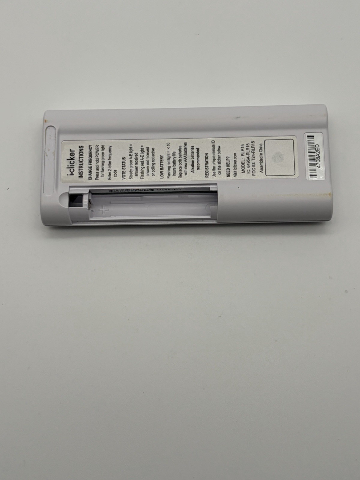 iClicker Student Remote Classroom Response Clicker RLR15 Tested Working