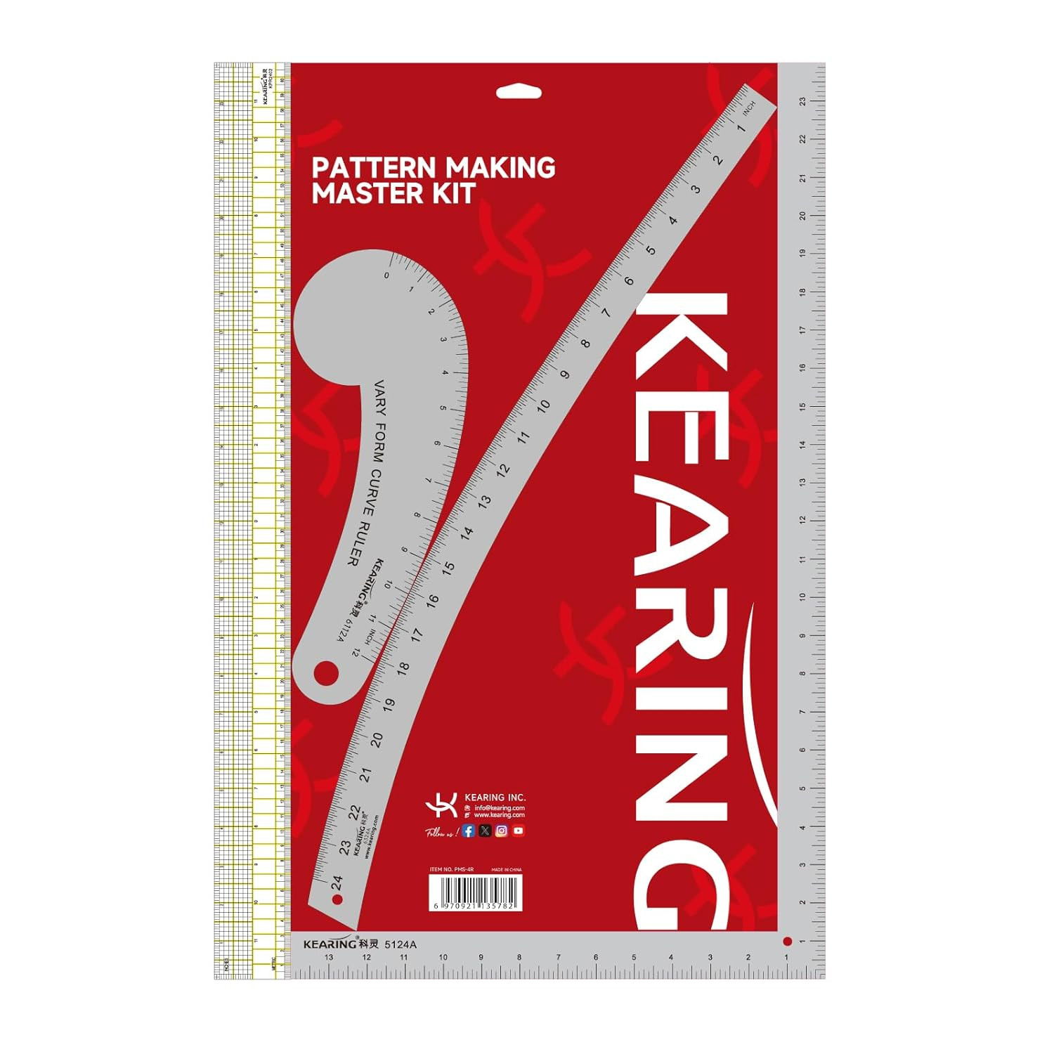 Fashion Designer Ruler Kit - French Curve & L-Square for Sewing & Quilting