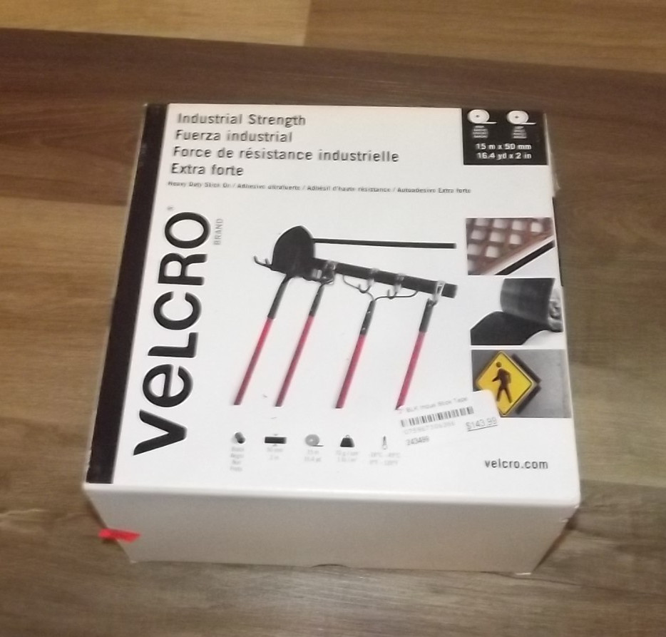 NEW VELCRO 30636 16.4yds. x 2 in. General Purpose Sticky Back BLACK  T121