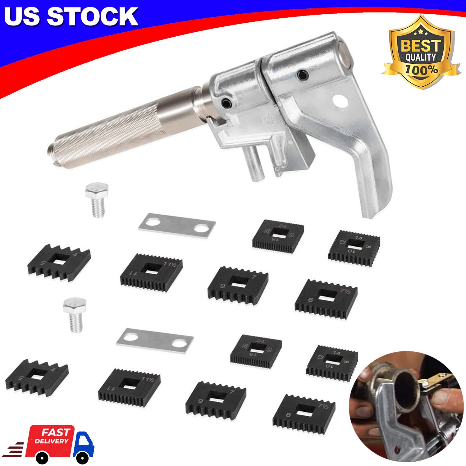 For OTC 7402 Universal Outside Thread Chaser Repair Tool & 202817 Metric Die Set