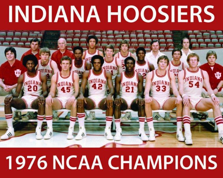 INDIANA HOOSIERS 1976 National Champions Knight - May 8 x 10 Photo Man Cave