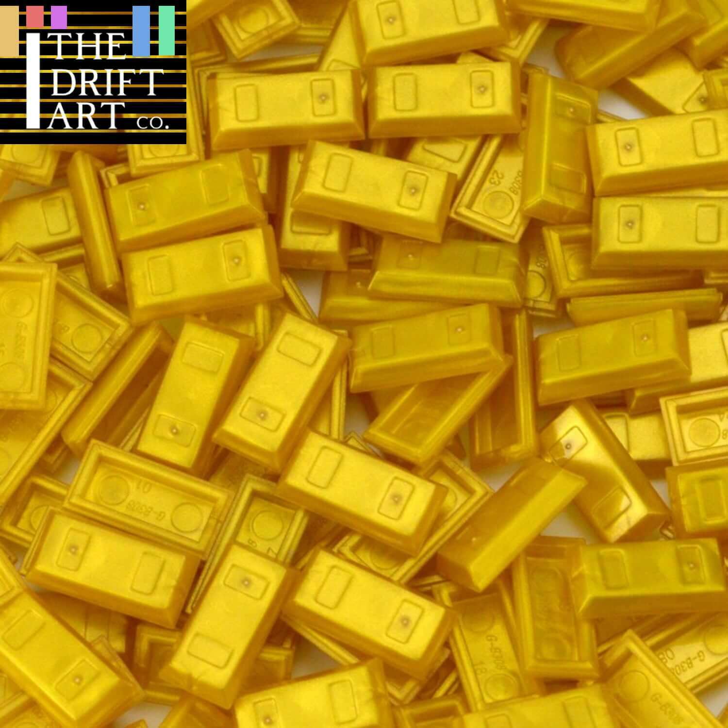 100pcs Gold Bar Money Bullion Bill Friends City Building Blocks Bricks Toy DIY