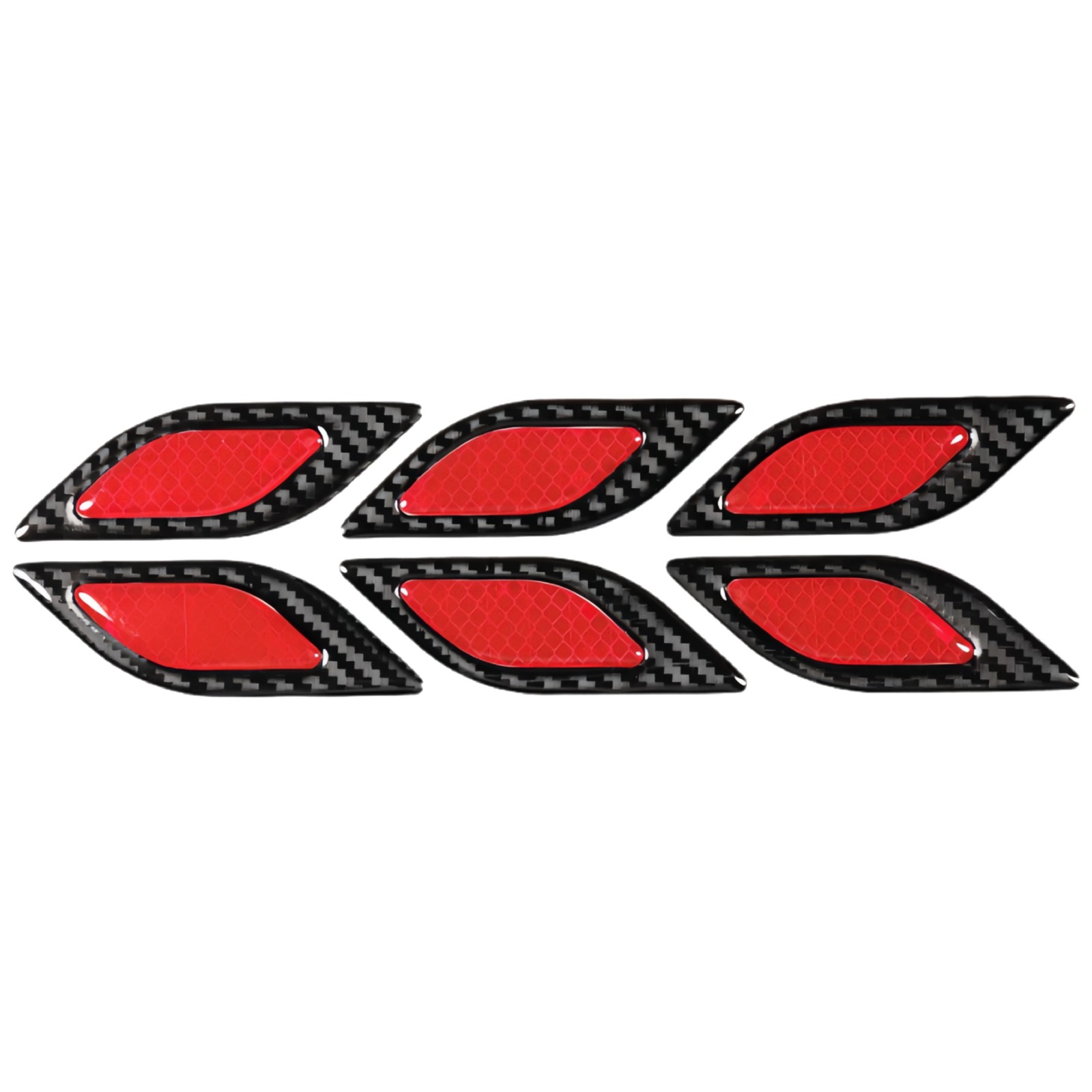 Red-Black Car Door Handle Bowl Anti-Scratch Sticker Protector Trim