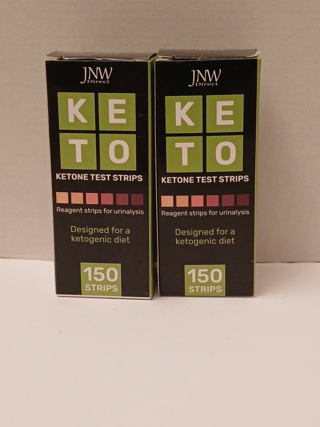 TWO JNW Direct KETO Ketone Test Strips Urinalysis 150 Strips Each Total 300