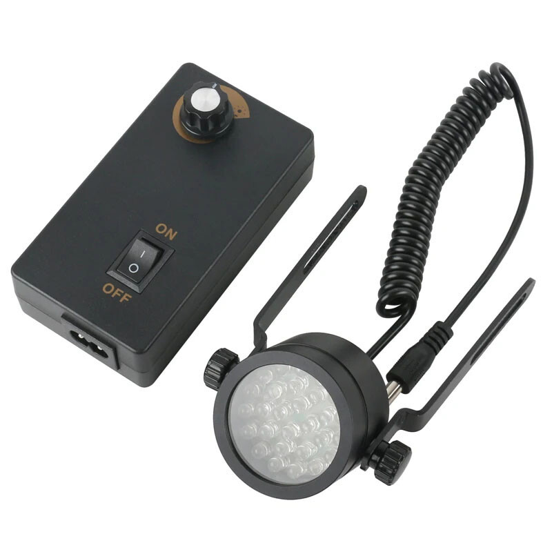 28LED Adjustable Angle Brightness Stereo Microscope Oblique Light Source 90-240V