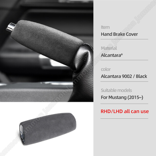 Alcantara Car Handbrake Grips Trim Cover For Ford Mustang 2015-2022 Accessories