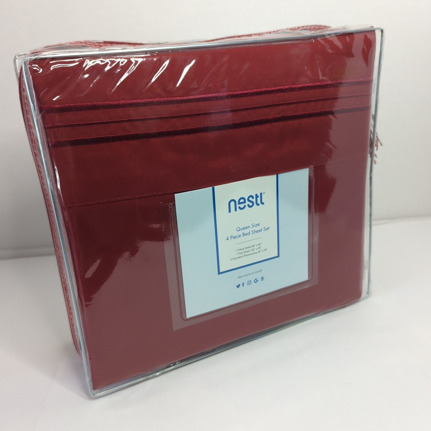 Nestl 4pc Queen Sheet Set Deep Pocket Luxury Soft Microfiber NEW