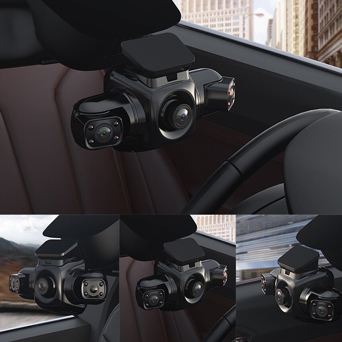 WiFi360° Dash Cam Recorder 4 Channel 1080P Car Camera DVR Vehicle Video G-Sensor