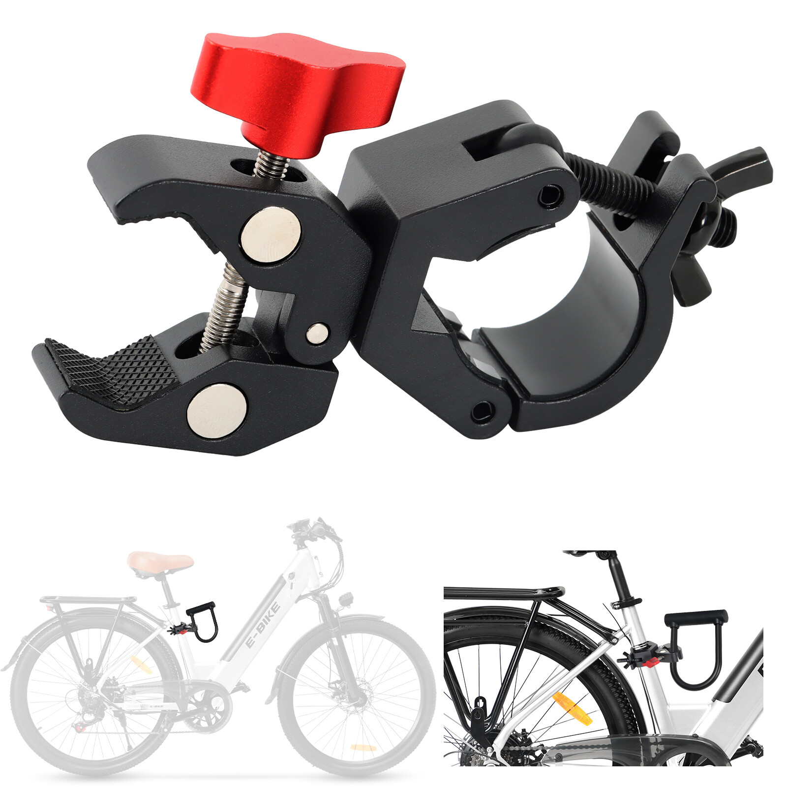 U Lock Holder Mount Bike Torch Light Steady Flashlight Clamp LED