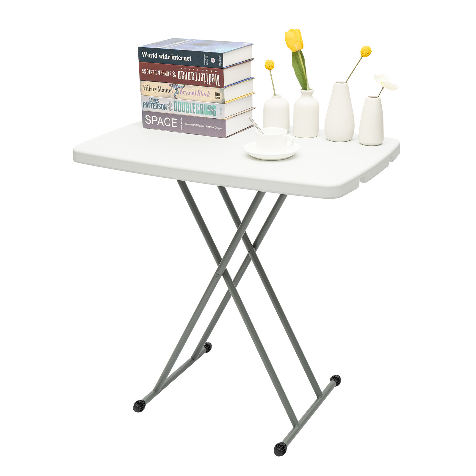 Portable Indoor Outdoor Folding Table Picnic Adjustable Height Camping Table