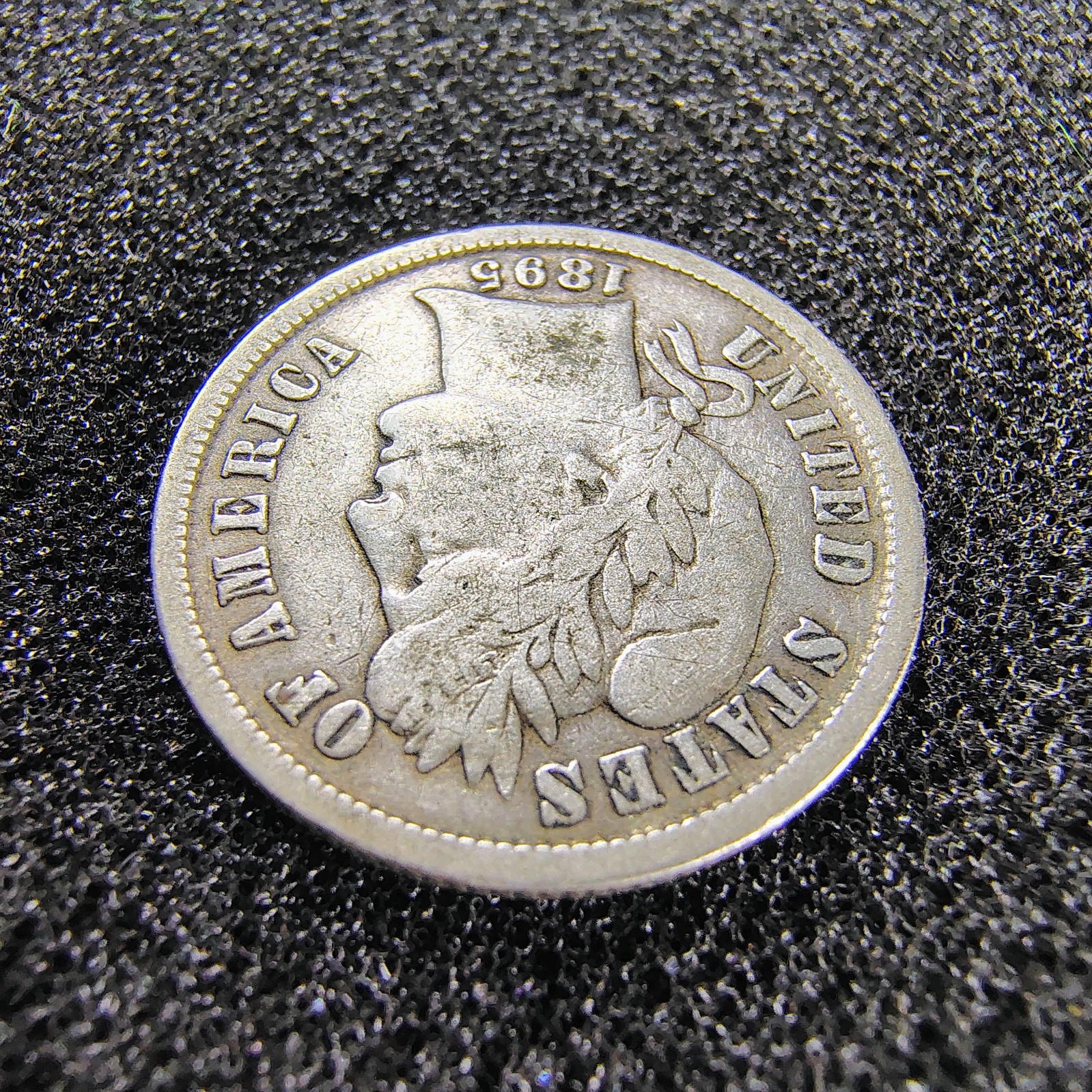 1895-S Barber Dime 10C - Better Date - San Francisco Mint - F-VF - Light Toning