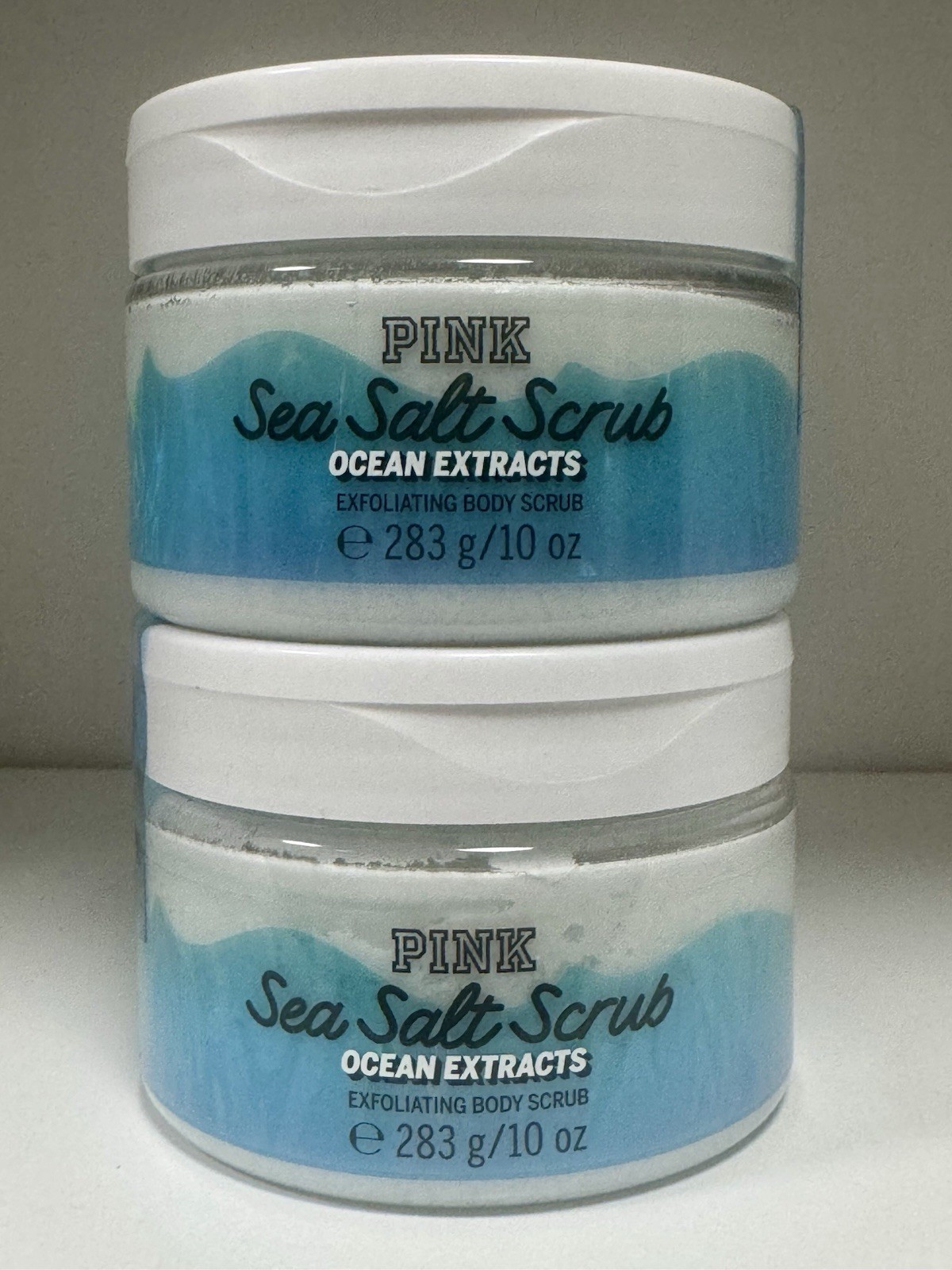 PINK Ocean Extracts Exfoliating Sea Salt Body Scrub Set 10 oz RETIRED *SEALED*