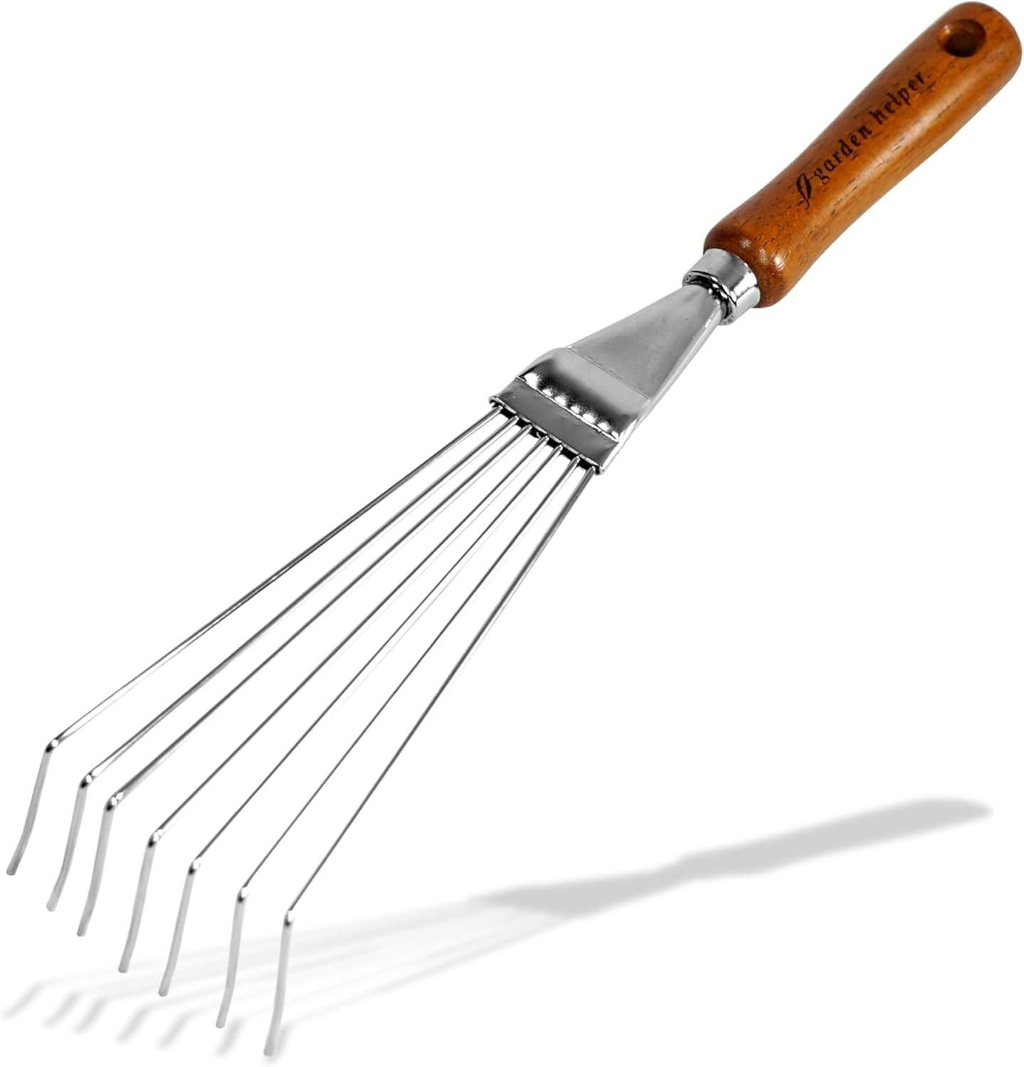 Japanese Hand Rake Garden Tool - Japanese Steel with Wood Handle - Small Rake fo