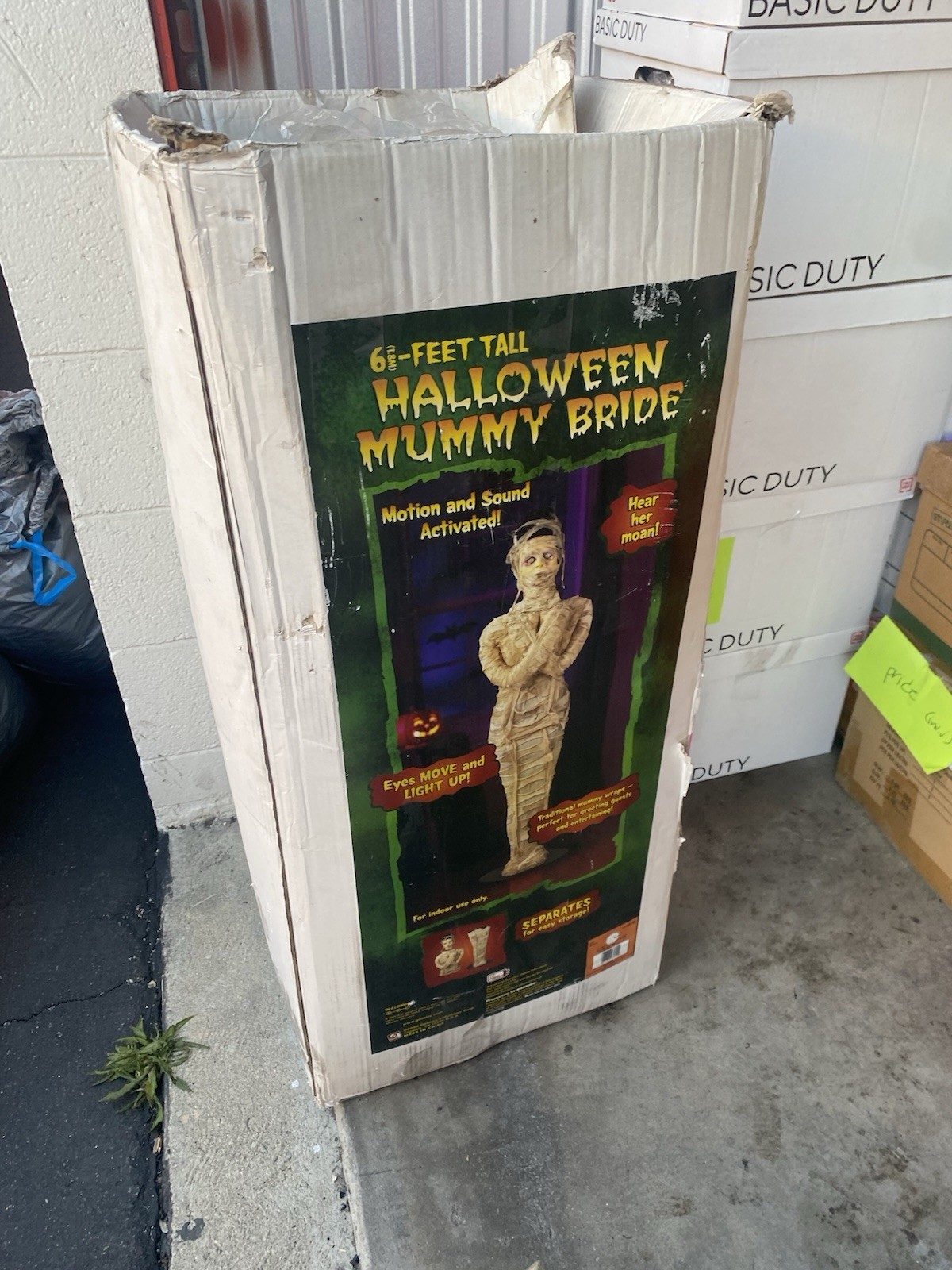 GEMMY Life Size MUMMY BRIDE Animatronic Prop Eyes Light Up  HALLOWEEN READ DESC