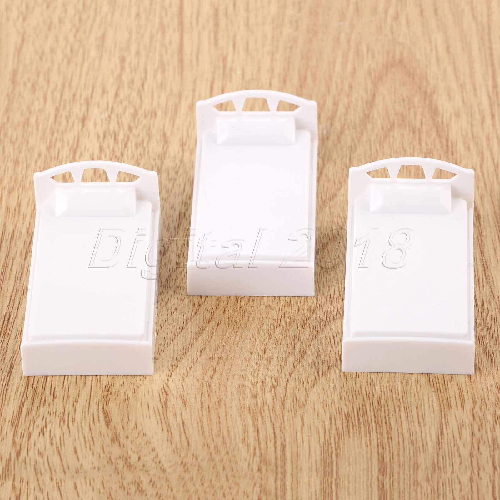 For Dolls House Furniture Model 10pcs Set Single Bed Bedroom Diorama 1:50 Scale