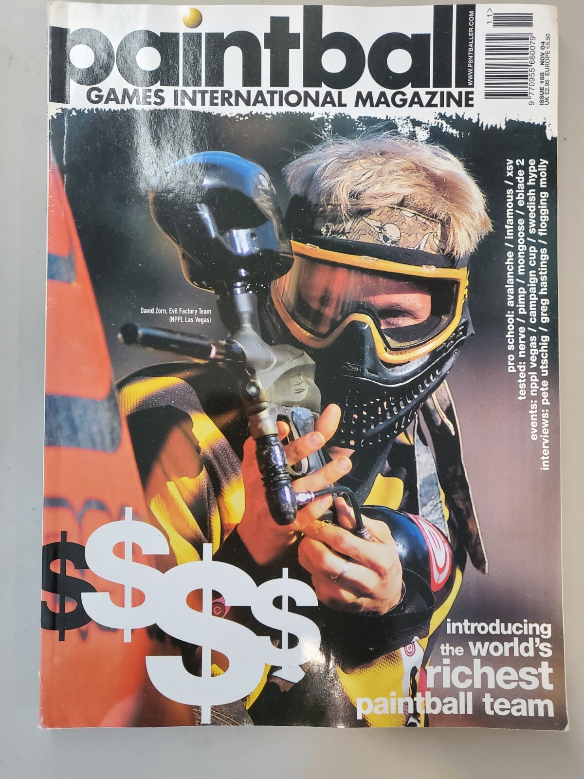 RARE Paintball Games Int'l PGI Print Magazine Nov 2004 XSV Avalanche, Infamous