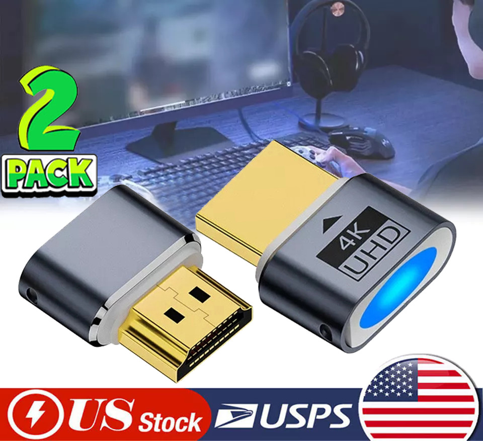 4K HDMI Dummy Plug Virtual Monitor Display Emulator Headless Display Adapter
