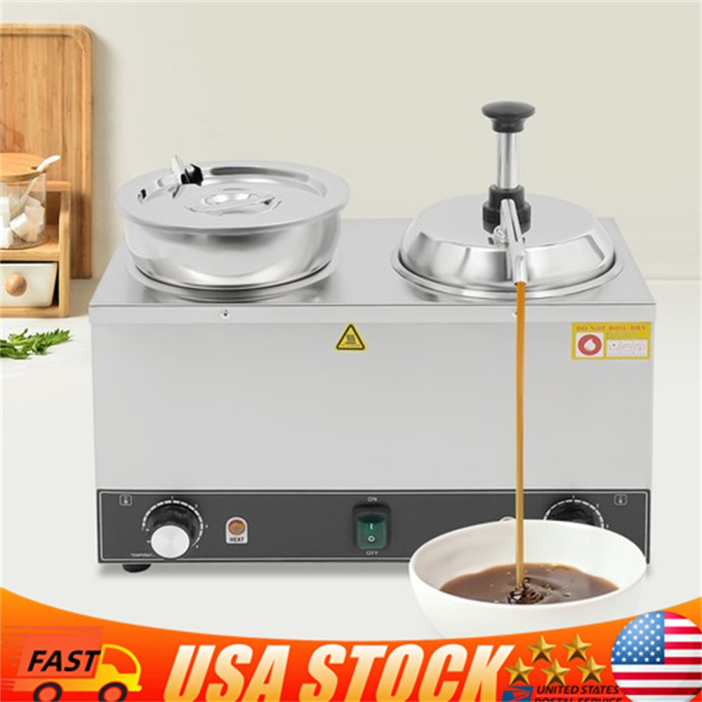 2L&4L Electric Countertop Cheese Sauce Warmer Pump Dispenser Commerical 800W