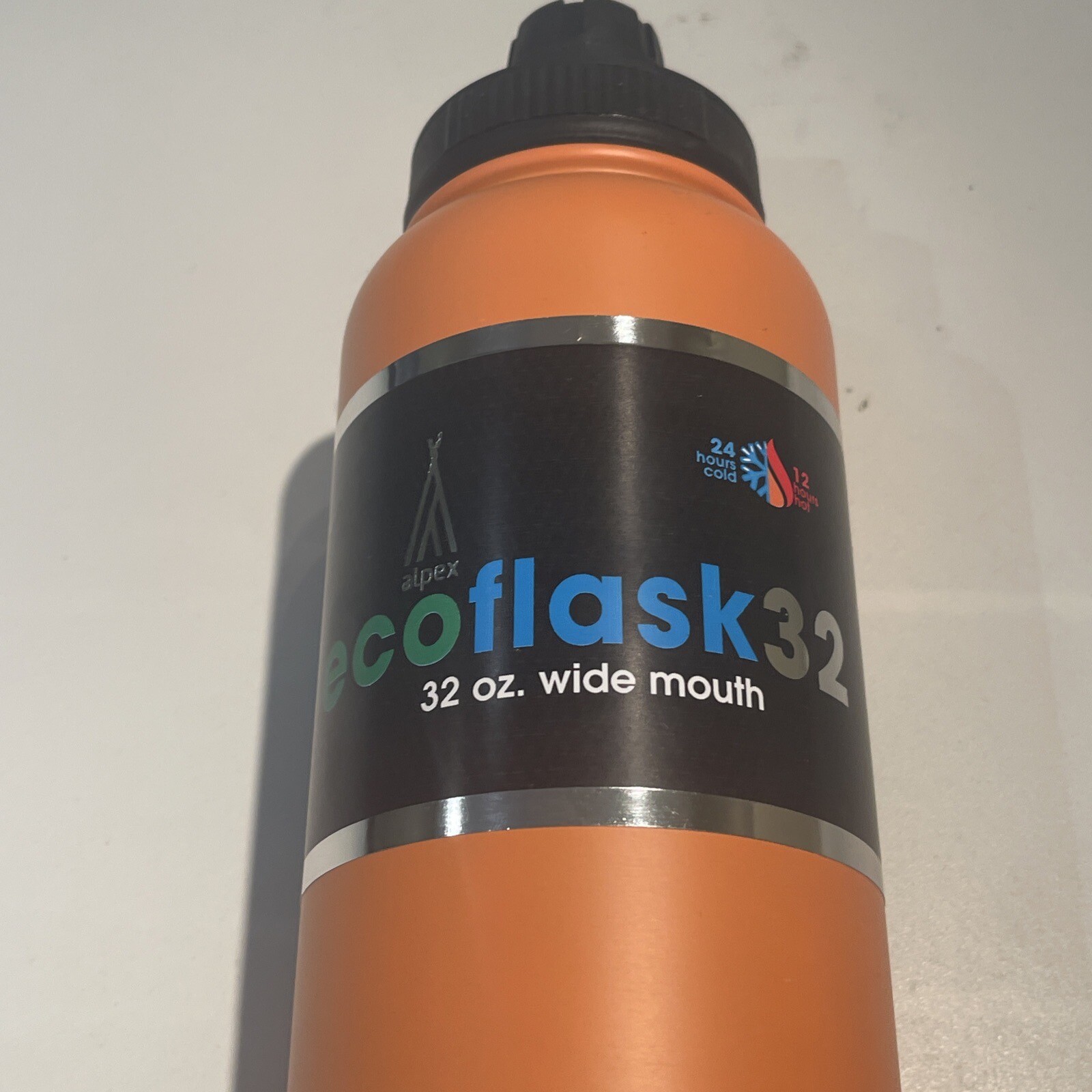 Alpex Ecoflask 32 Oz Wide Mouth Insulated Stainless Steel Orange 984-198