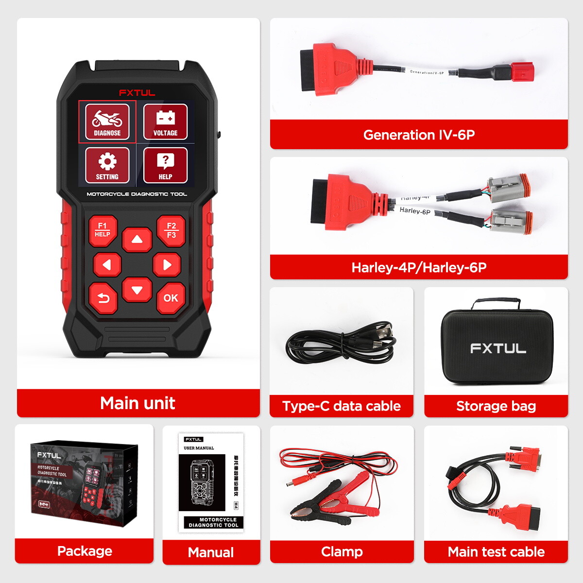 M4 Professional Motorcycle Motorbike Diagnostic Scanner Tool Fit for Only Harley