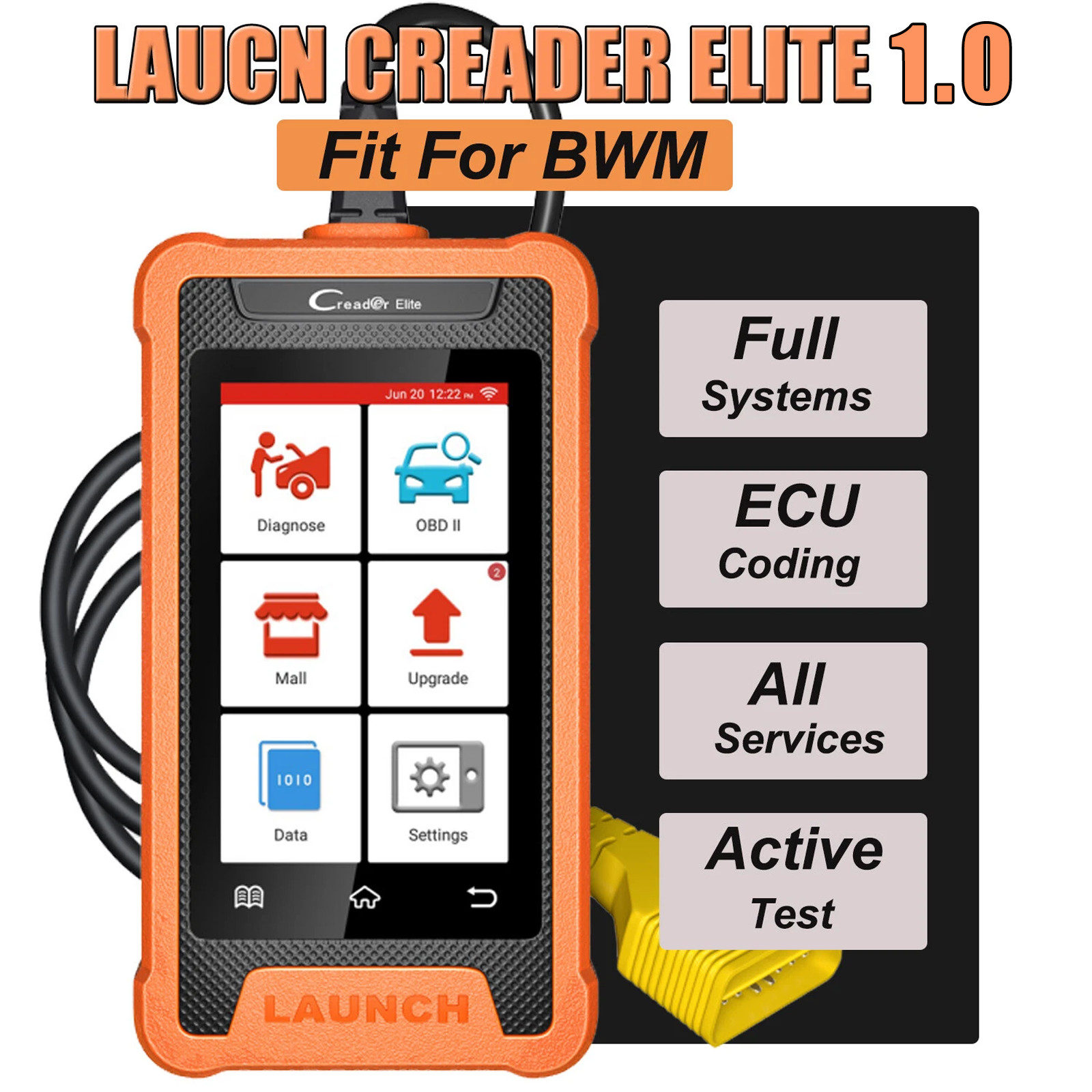 LAUNCH Creader Elite for BMW Car All System Diagnostic Scanner OBD2 Code Reader!