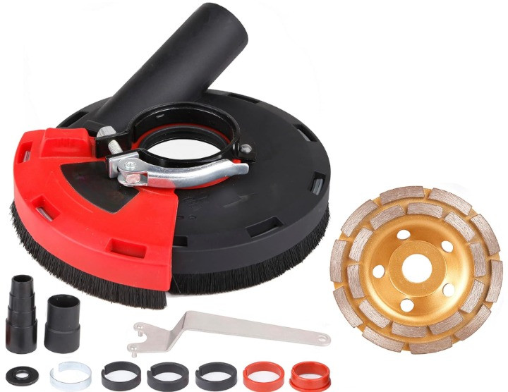 Protector Antipolvo para Amoladora 5" con Copa Diamantada de Rectificado, Nuevo