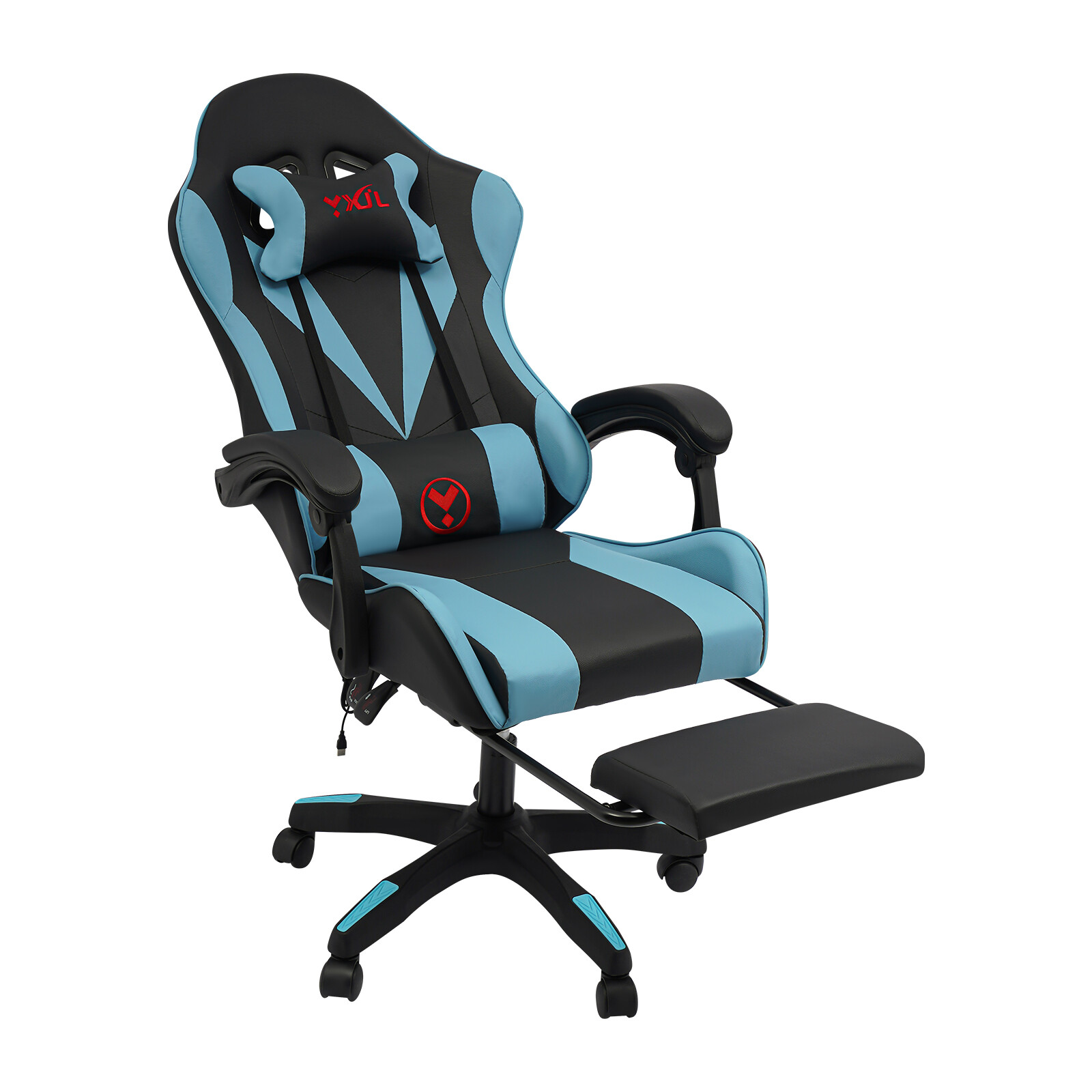 Gaming Chair Ergonomic Gaming Chair for Adults with Footrest & Lumbar Pillow