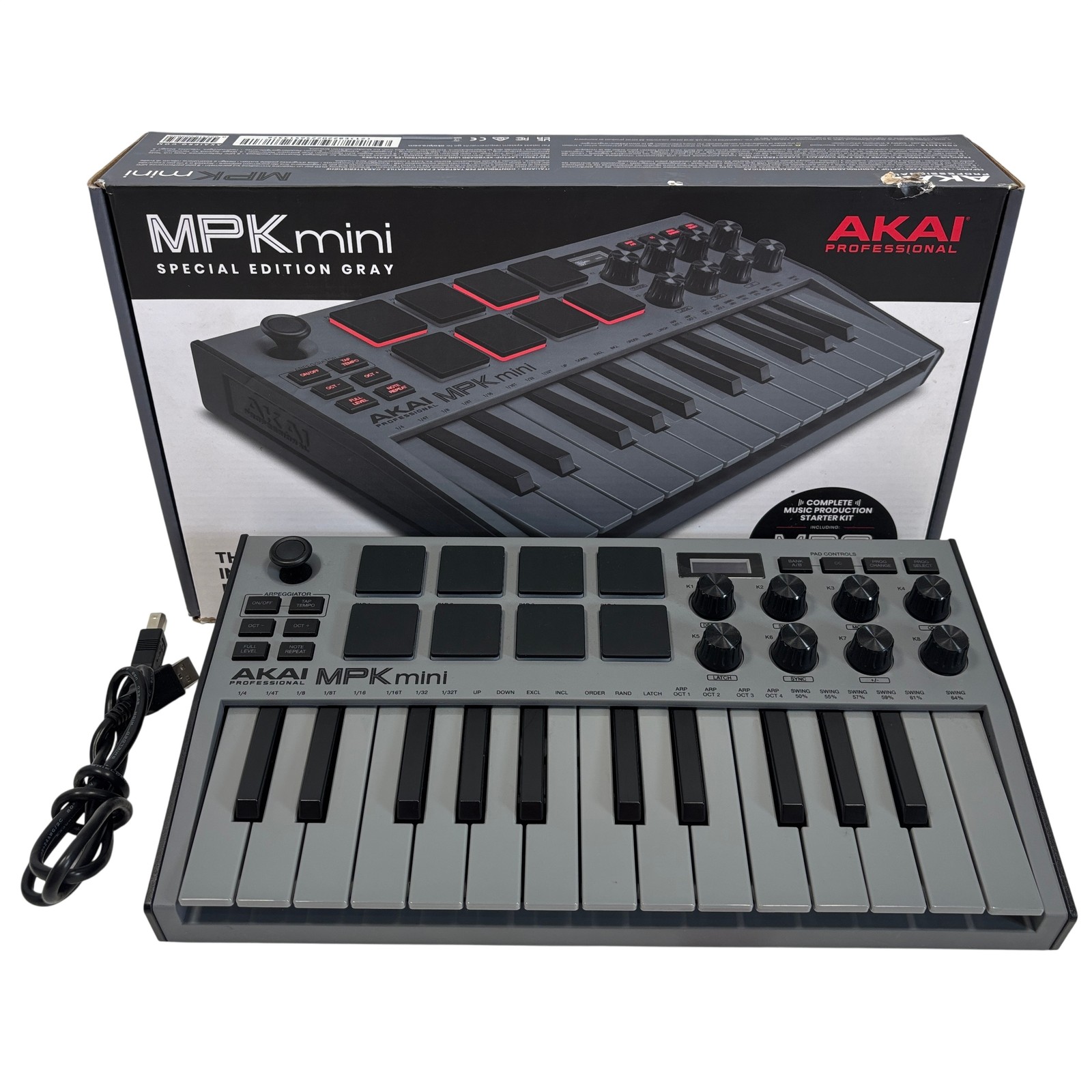 Akai MPK Mini Special Edition Gray 25-Key MIDI Keyboard Controller