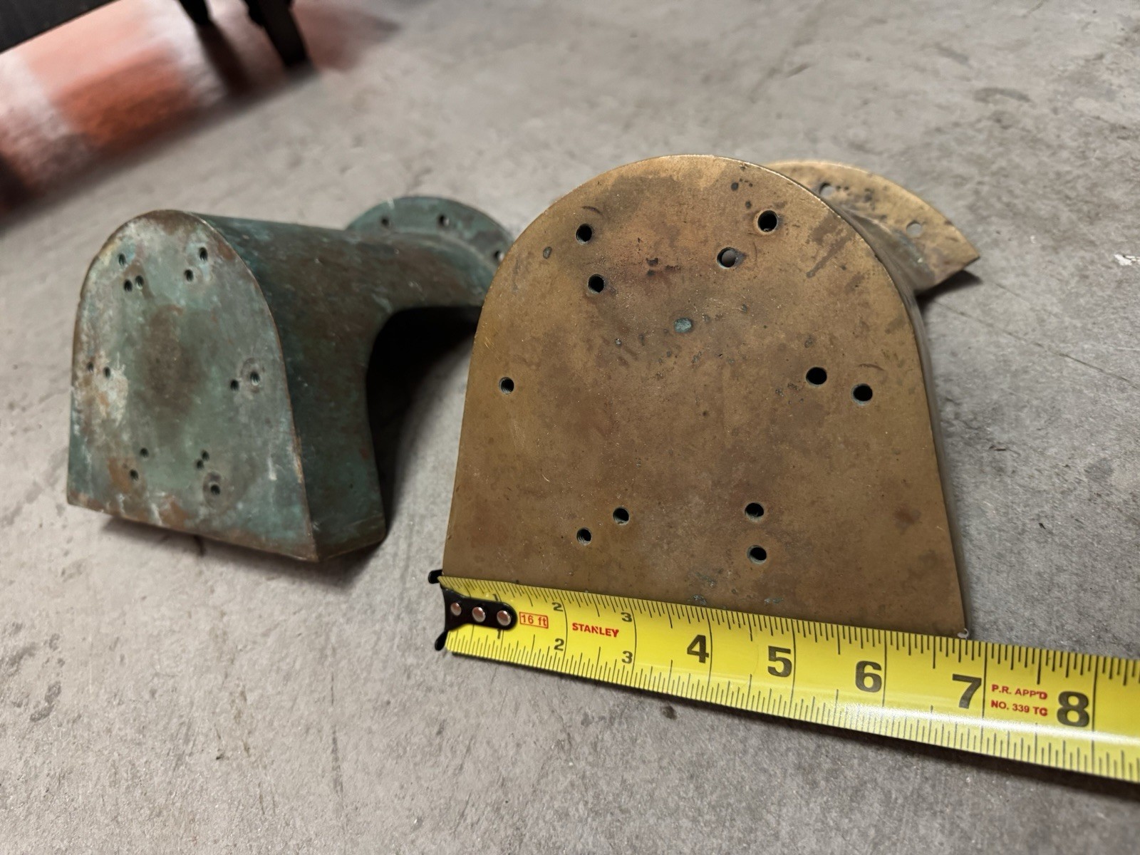 Pair Of Bronze Winch Bases