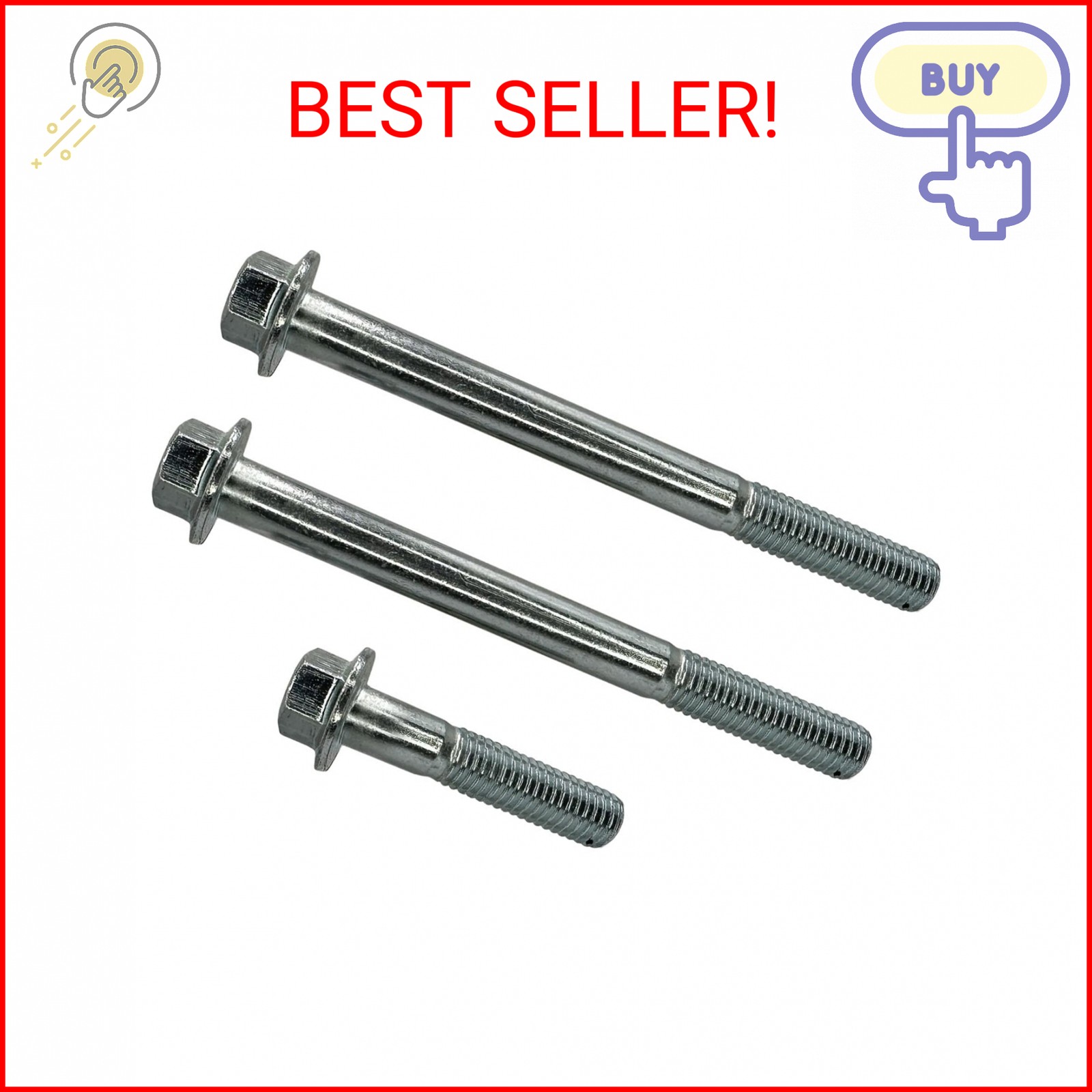 Engine Starter Bolt Kit Long Replacement for GM Chevrolet Camaro Corvette Silver