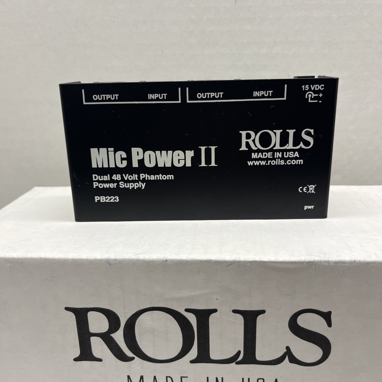 Rolls PB223 2-Channel Phantom Power Adapter 48 V phantom power supply