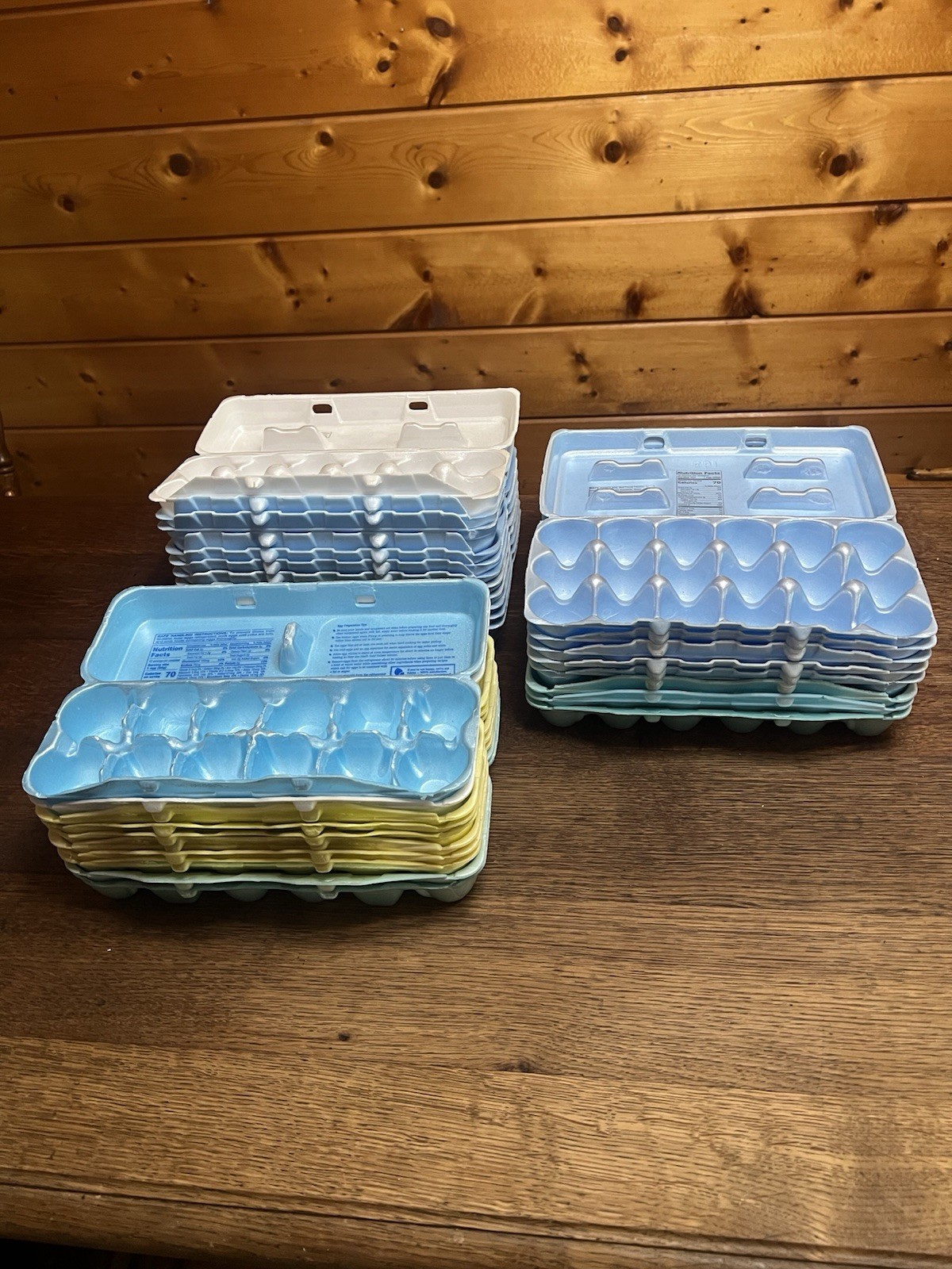 Lot of 29 Large Egg Cartons. 8 - 18 Count  & 21 - 12 Count Styrofoam