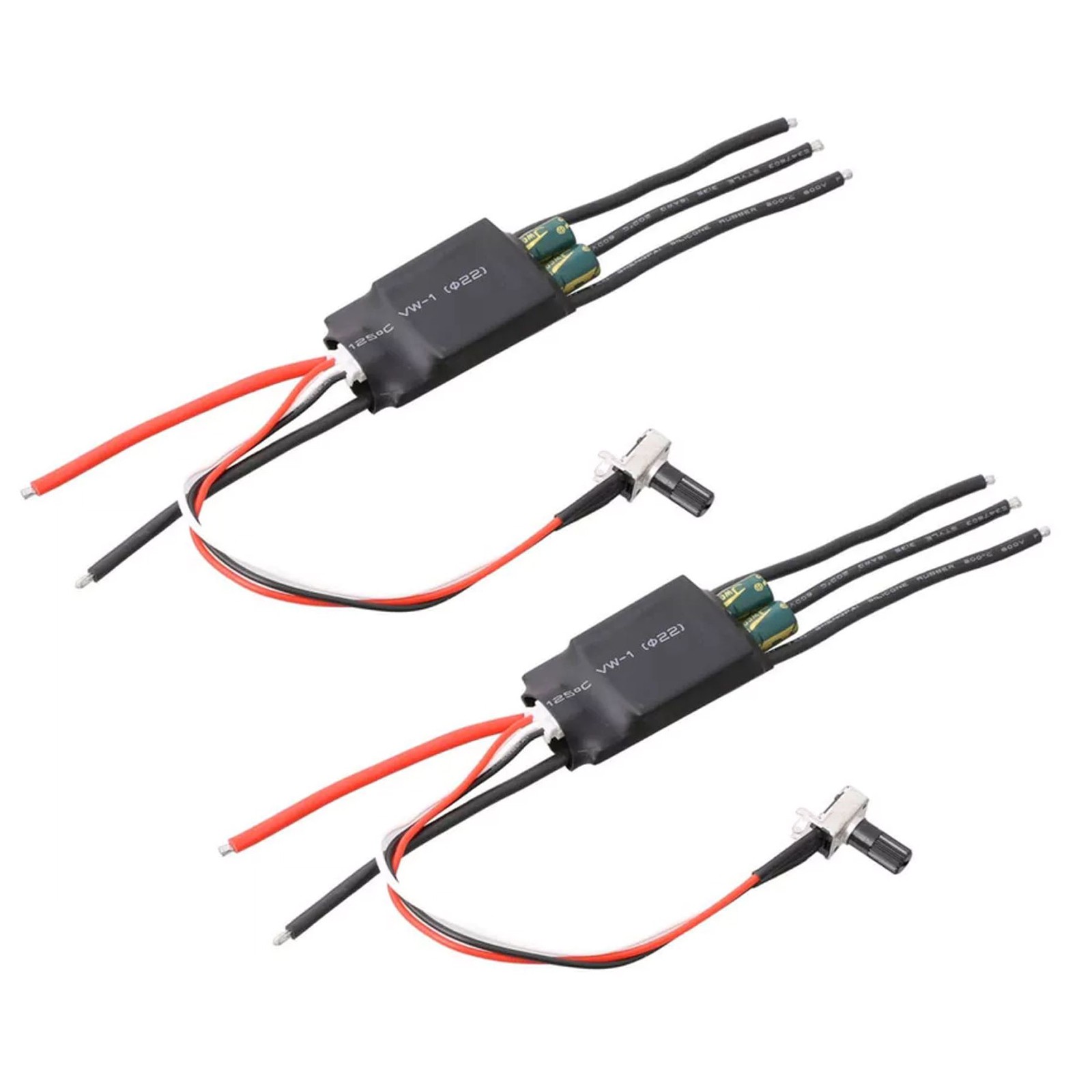 Brandnew 2pcs 3-phase Brushless Motor Driver BLDC ESC Speed Controller 7-24V