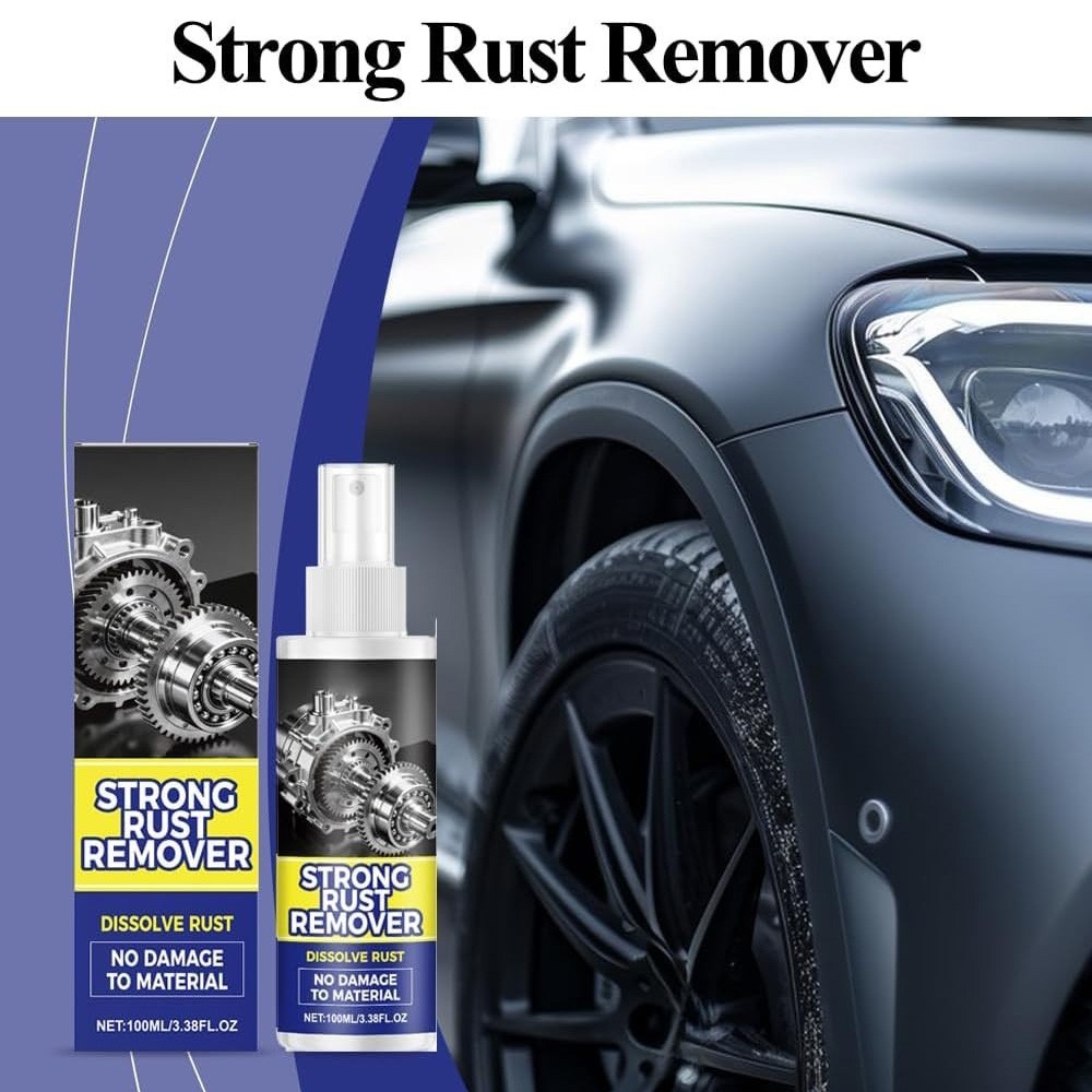 100ml Premium Rust Remover Spray for Car Wheels Metal Surfaces Effective Formula