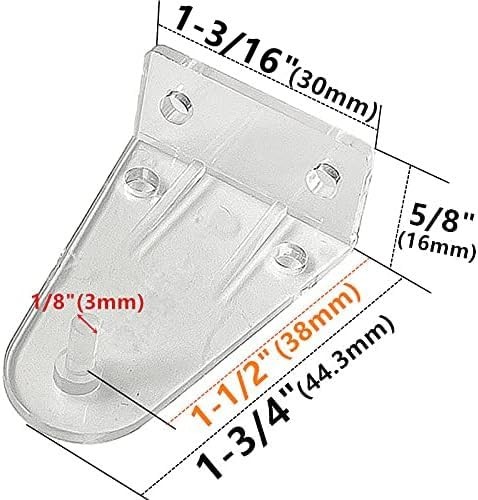 10pcs Hold Down Brackets Clear Plastic Blinds Bottom Rail 2inch, Transparent