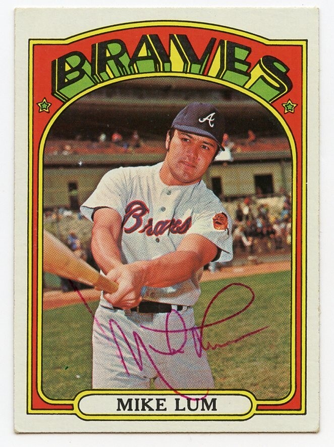 MIKE LUM Signed 1972 Topps High #641 Braves  Guaranteed Authentic KOA