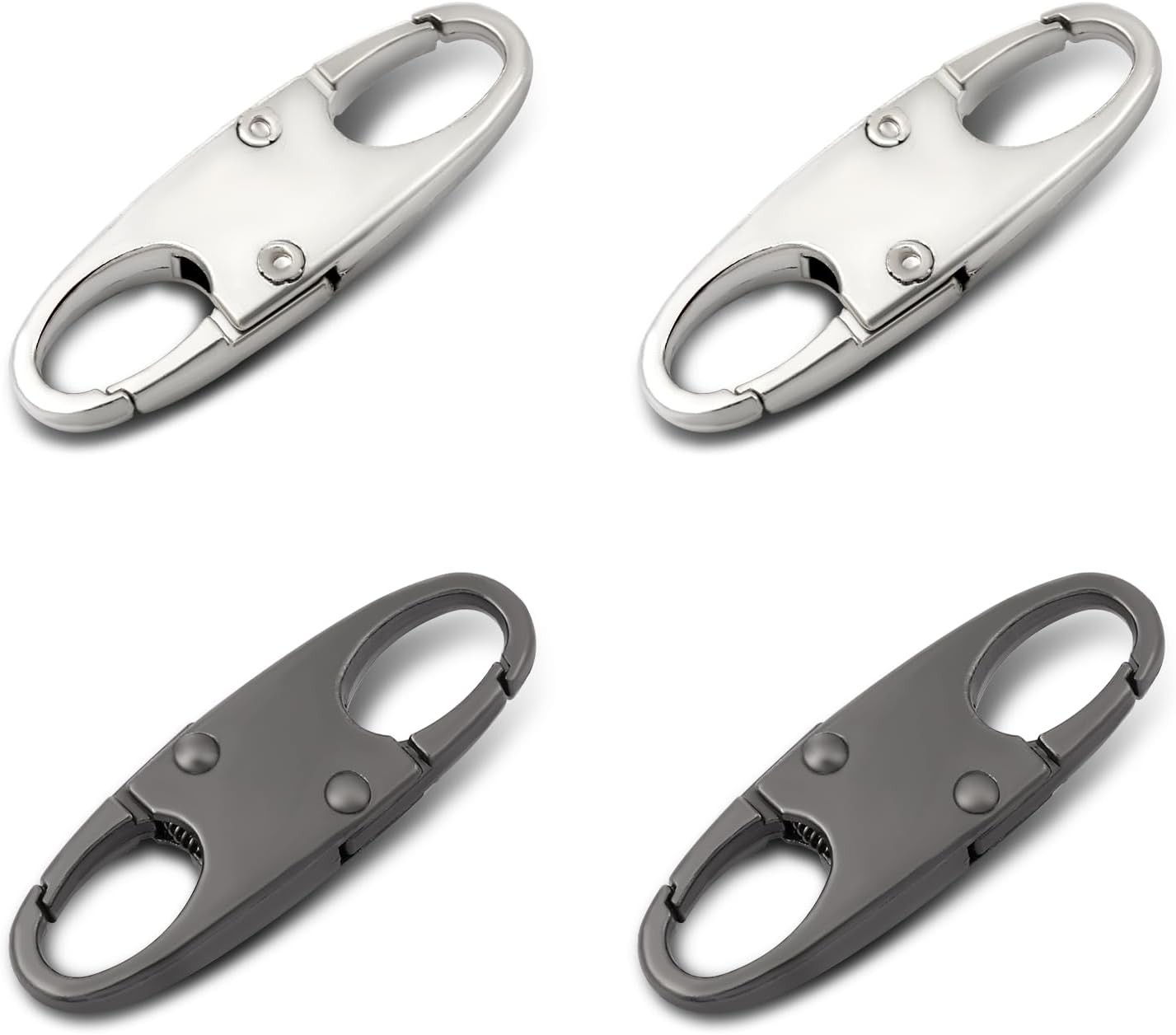 4PCS Zipper Clips Anti Theft - Double Opening Small S Carabiner Clip, Zipper...