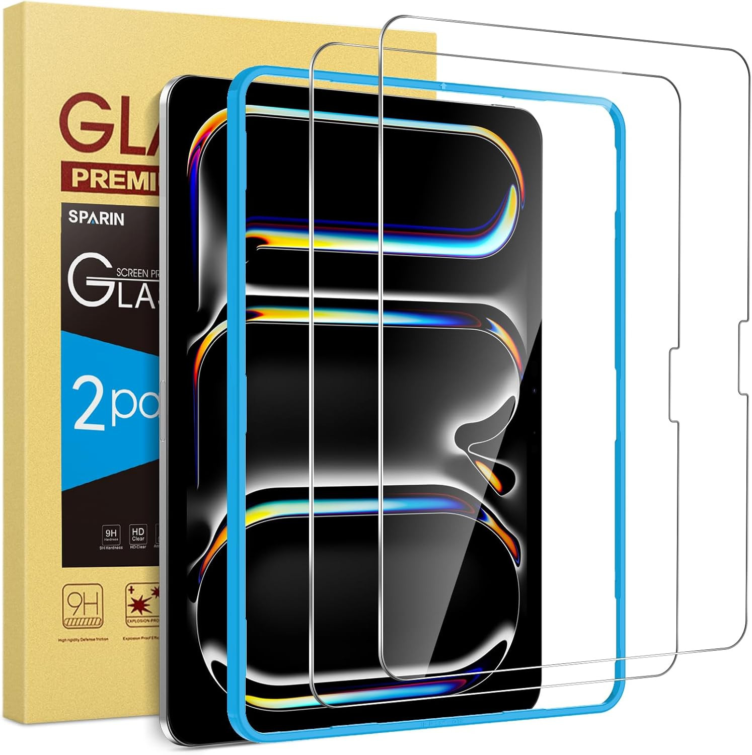 Screen Protector for Ipad Pro 11 Inch 2025/2024 M5 M4 (6Th/5Th Generation), 2 Pa
