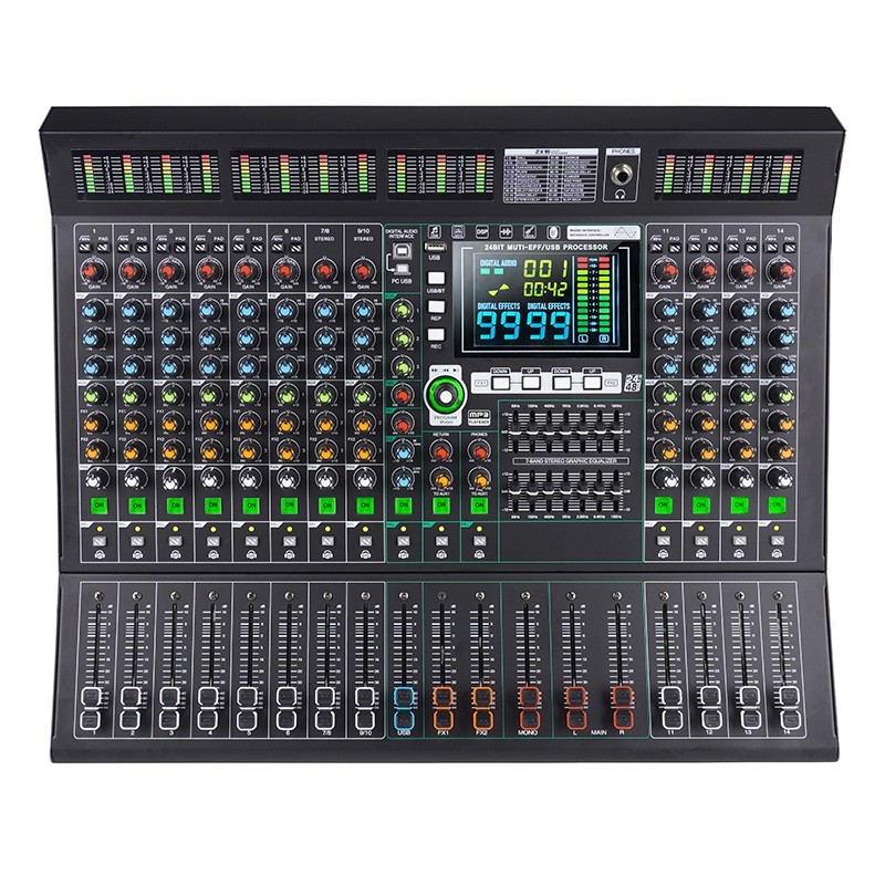 14-channel professional mixer with 99DSP effects / Bluetooth / USB connectors