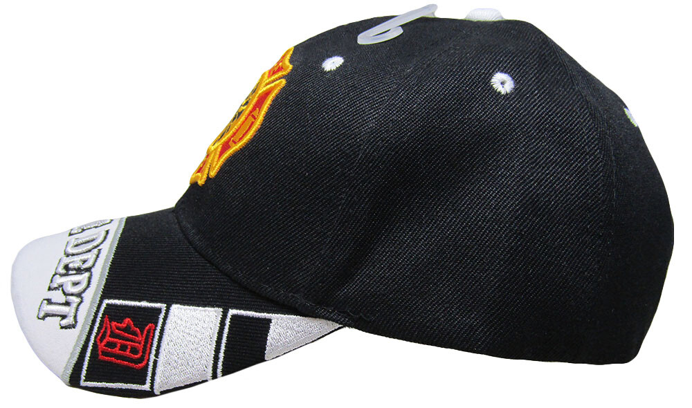 Fire Department Dept FIRE FIGHTER Scripture Black Embroidered Cap Hat